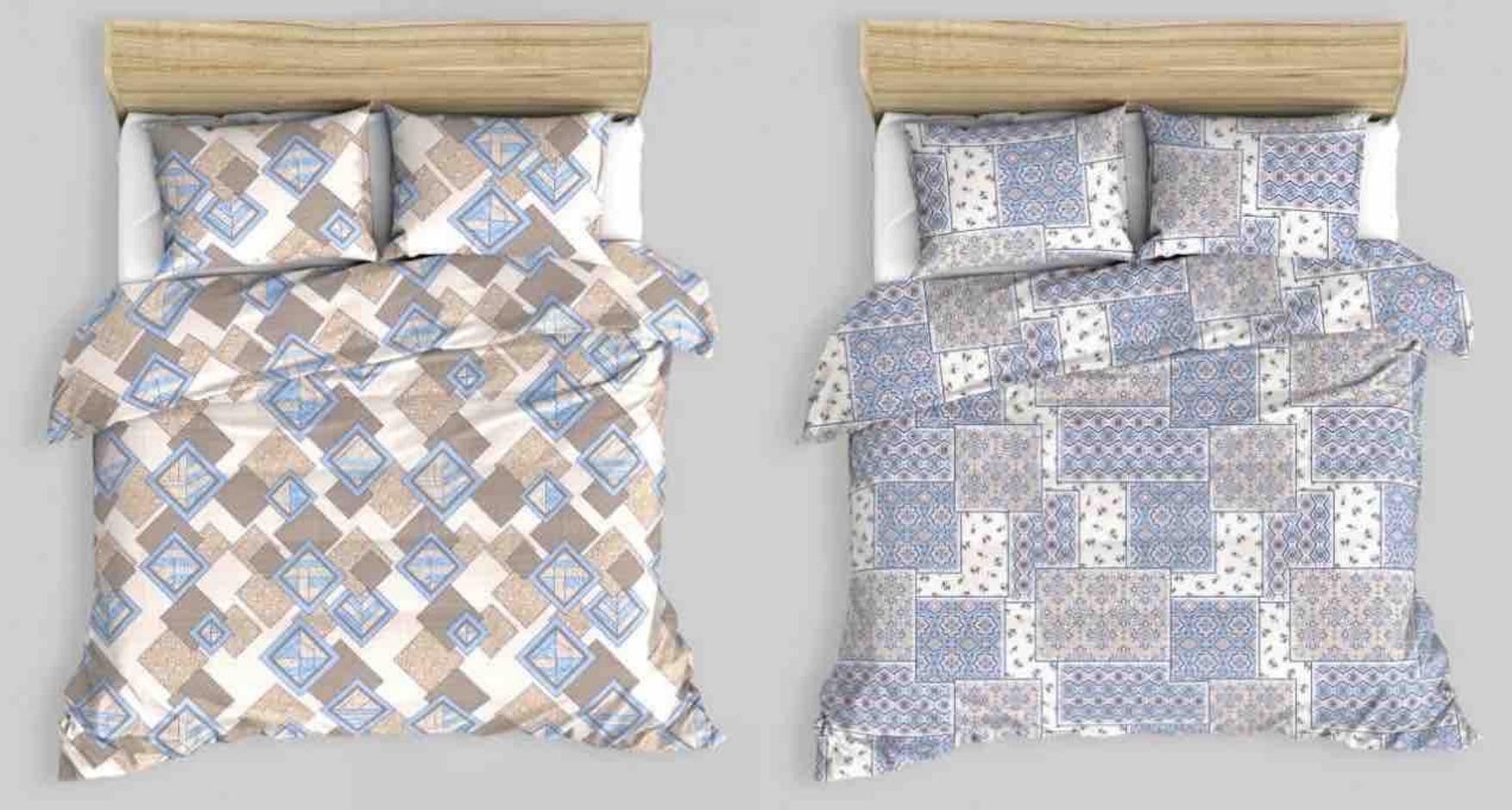 TWO-IN-ONE Dusty Rose Tile Coordinate Bedsheet